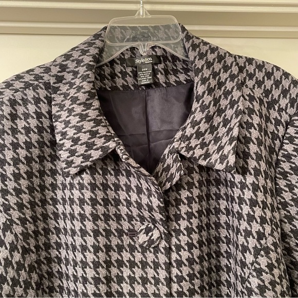 STYLE & Co Portobello Houndstooth Blazer Jacket (K13) - Picture 3 of 8